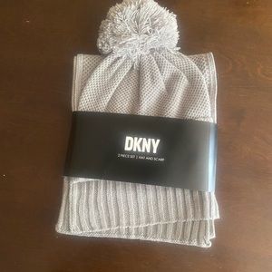NEW AUTHENTIC DKNY hat and scarf set